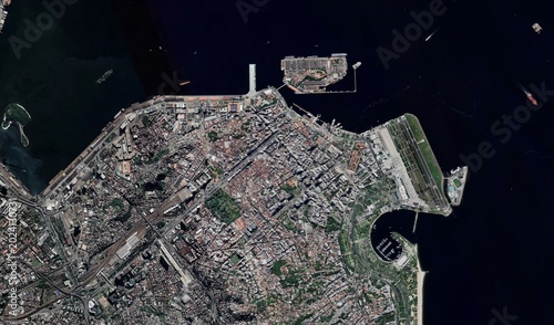 Photos Aerial Satellite View Rio de Janeiro Centro Port Guanabara Bay