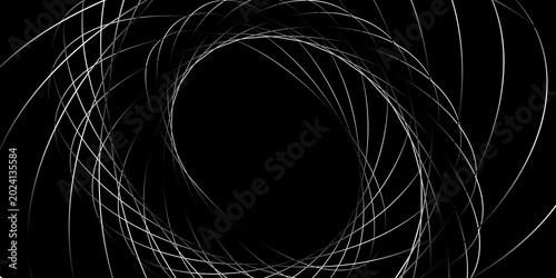 Abstract Flowing Lines and Curves on Black Background – Modern Futuristic Wave Design