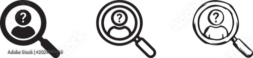 Foto Search for people icon set