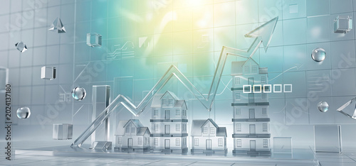 Real estate investment growth, financial property market analysis, housing price increase graph, commercial building assets, economic wealth development, residential property trends, construction indu