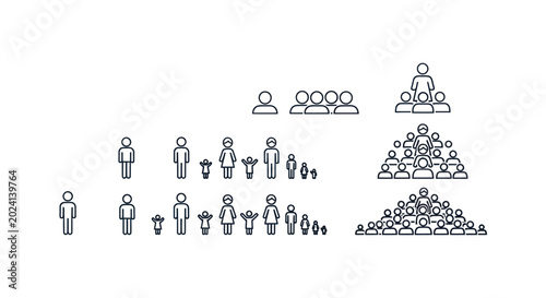 Fotografie People icons diversity and grouping