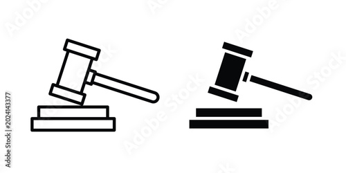 Tableau sur toile Auction icon symbol design vector illustration.