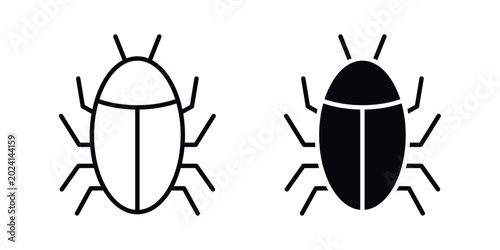 Quadro em tela Bugs icon symbol design vector illustration.