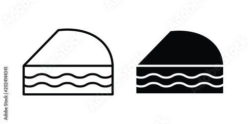 Tableau sur toile Cake-slice icon symbol design vector illustration.