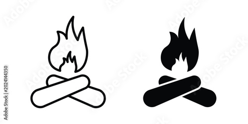 Fotografía Campfire icon symbol design vector illustration.