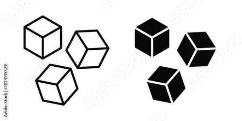 Cubes icon symbol design vector illustration.