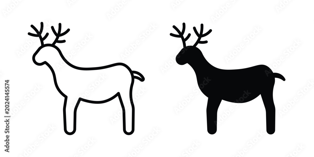 Obraz premium Deer icon symbol design vector illustration.