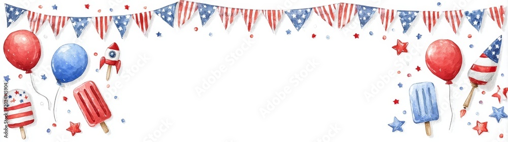 Obraz premium Celebration event with balloons and banners outdoor festivity colorful decorations joyful atmosphere