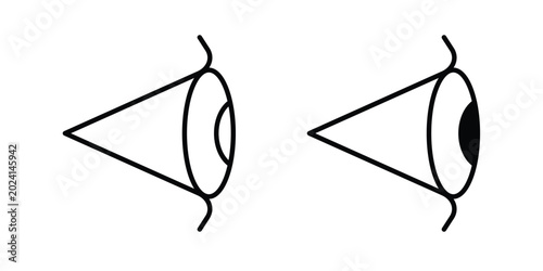 Fotografie Eye side icon symbol design vector illustration.