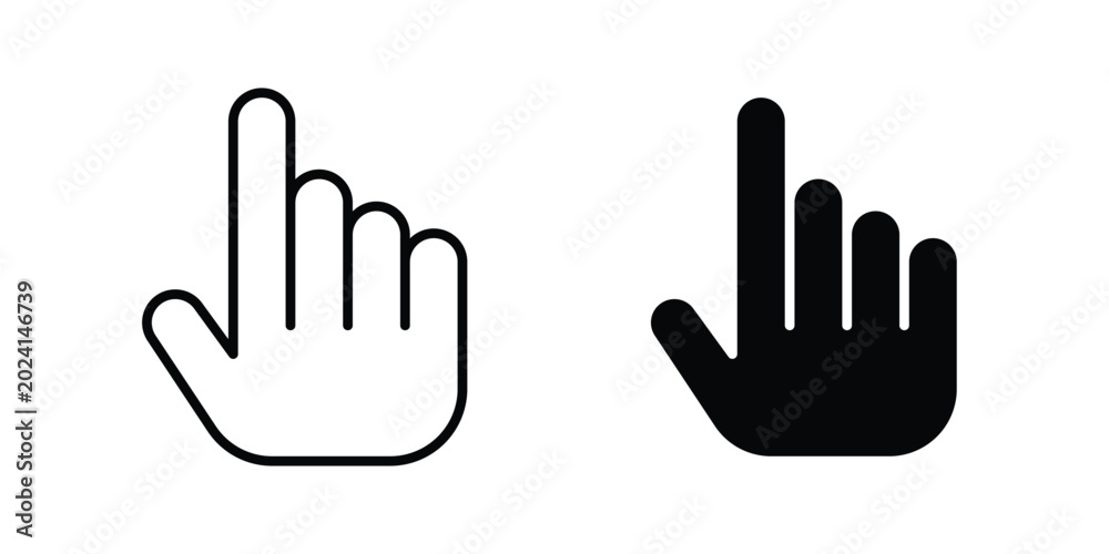 Fototapeta premium Hand cursor icon symbol design vector illustration.