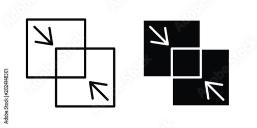 Tableau sur toile Merge icon symbol design vector illustration.