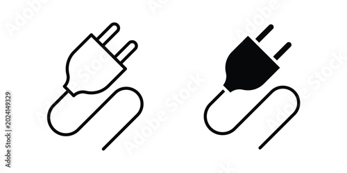 Quadro em tela Plug icon symbol design vector illustration.