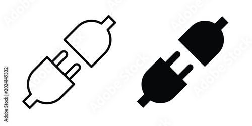 Quadro su tela Plug connection icon symbol design vector illustration.