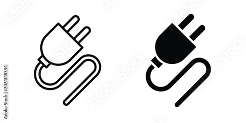 Quadro em tela Plug icon symbol design vector illustration.