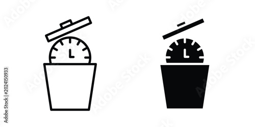 Fotografía Time waste icon symbol design vector illustration.