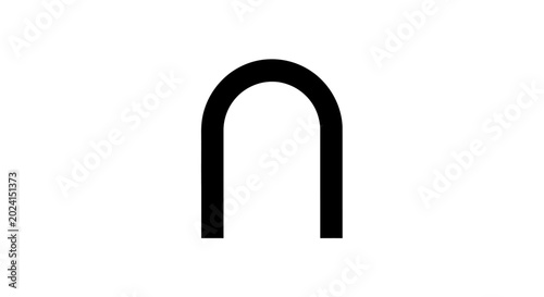 Canvastavla Black curved metal hook shape.