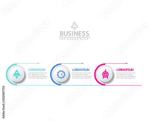 Vector infographic template showing steps or processes for business presentations and design creation.
