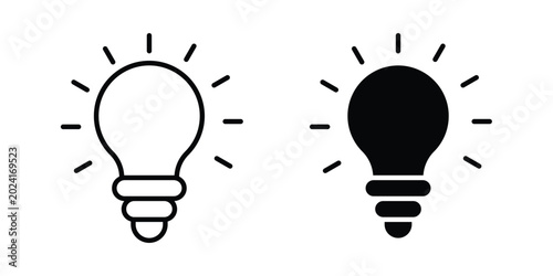 Foto Idea icon collection, linear icons set with solid style