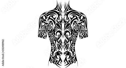 Fotografía Tribal Tattoo Design - Back and Shoulder Full Body Art
