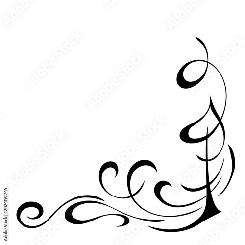 Fotografie corner decor with abstract ornate pattern; graphic design