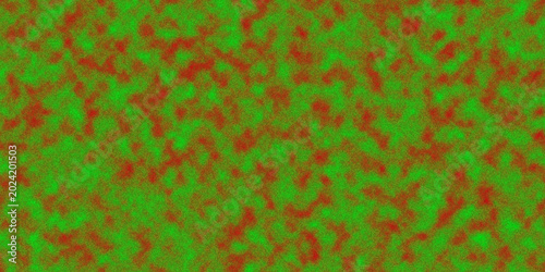 Abstract background featuring a vibrant pattern of red and green fluid shapes