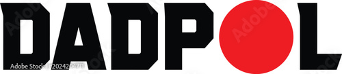 Foto Dad Pool Superhero Father Typography Design