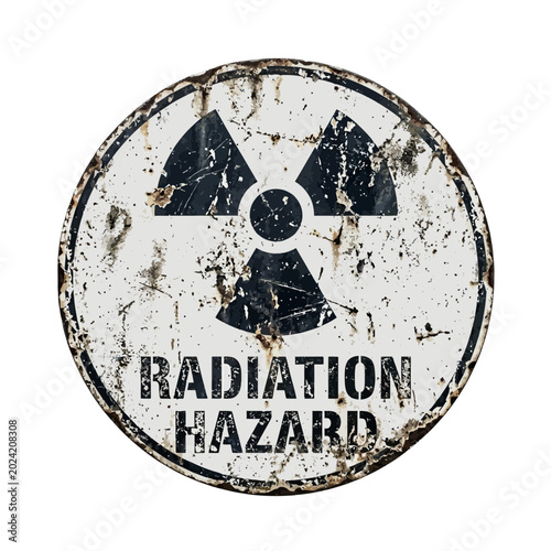 Rusty Radiation Hazard Warning Sign