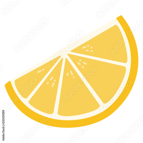 Tableau sur toile Flat lemon slice icon clipart vector design