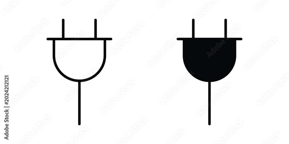 Schilderij op canvas Plug icon