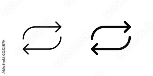 Bild auf Leinwand Arrows repeat icon. web black icon design.