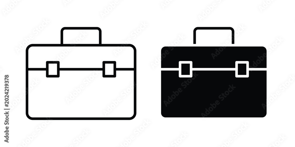 Fototapeta premium Briefcase icon. web black icon design.