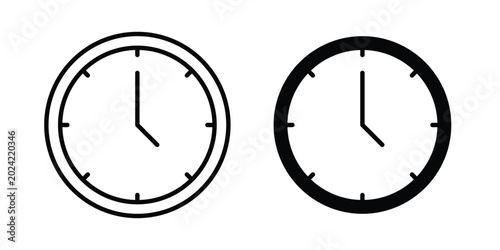Foto Clock icon. web black icon design.