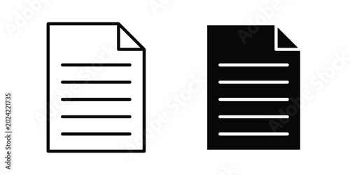 Fotografia Document file icon. web black icon design.