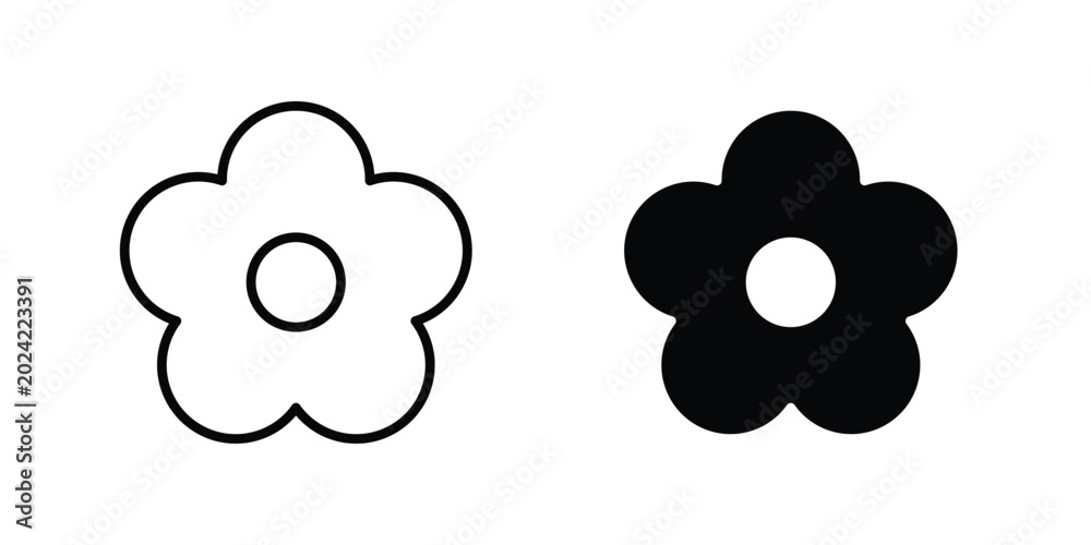 Obraz premium Flower icon. web black icon design.