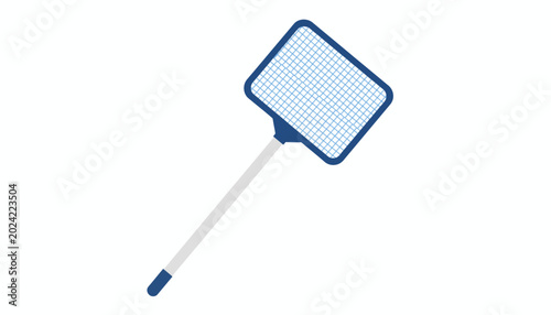 Photos Fly swatter, blue and white, insect swatter, pest control, vector icon
