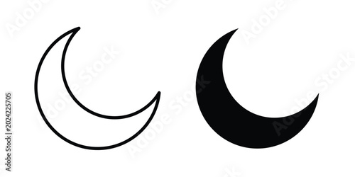 Moon icon. web black icon design.