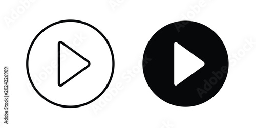 Bild auf Leinwand Play pause icon. web black icon design.
