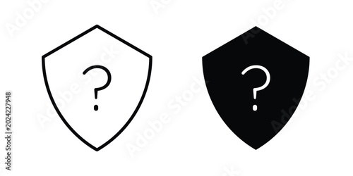Konstfotografi Shield interrogation icon. web black icon design.
