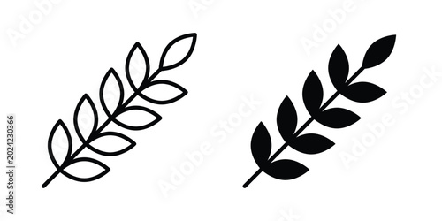 Foto Wheat icon. web black icon design.
