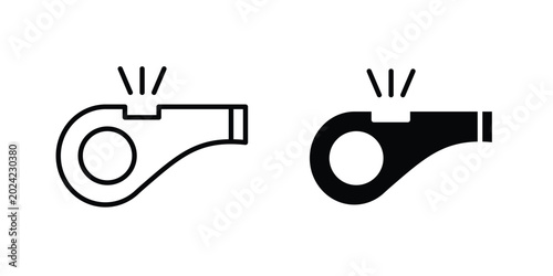 Cuadro en lienzo Whistle icon. web black icon design.