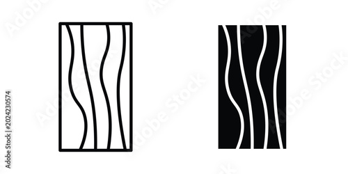Foto Wood board icon. web black icon design.