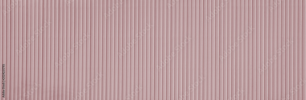 Fototapeta premium Metal roof pink corrugated iron sheet aluminium steel background wall panel tile construction siding building line pattern texture seamless architecture plate frame container floor backdrop