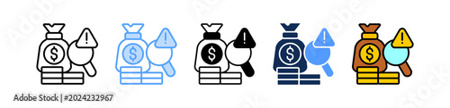 Fotografi Financial Investigation Icon Multiple Style