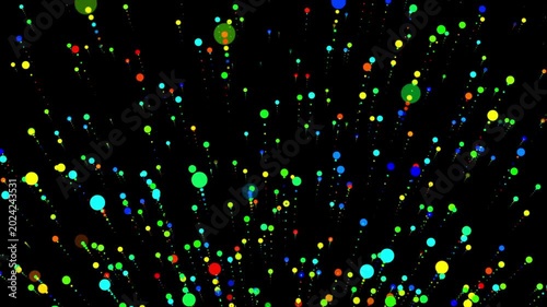Colorful Floating Abstract Particle Bokeh Background Loop