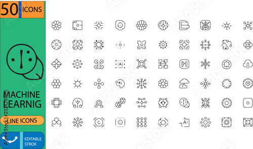 beautiful MACHINE LEARNING EPS .eps image for stock marketplace