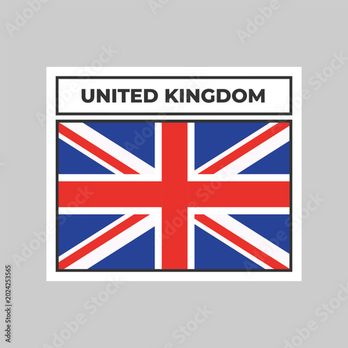 National Flag of United Kingdom Illustration Design