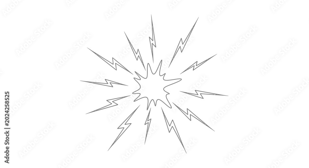 Fototapeta premium Explosion blast effect graphic design element.