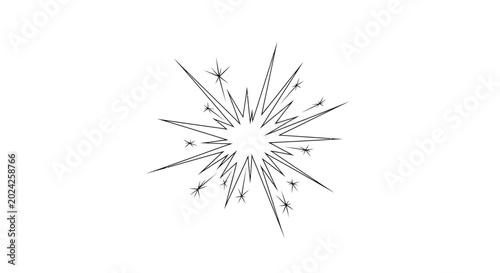 Schilderij op canvas Sparkler Firework Exploding in Air.