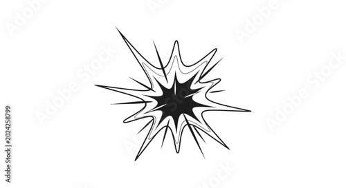Photos Black explosion comic book style effect.