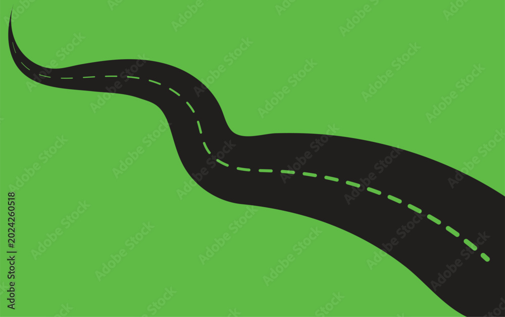 Obraz premium Snake on the road isolated wildlife reptile serpent in nature